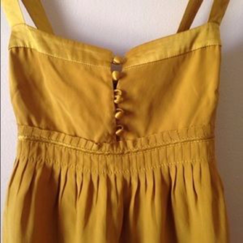 JCrew mustard silk cami